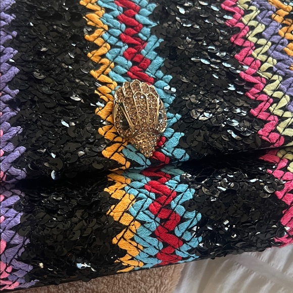 Kurt Geiger Black and Multicolor Woven Shoulder Bag - Picture 2 of 5